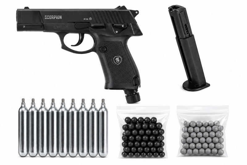 Pack Pistola Traumatica Scorpion .50